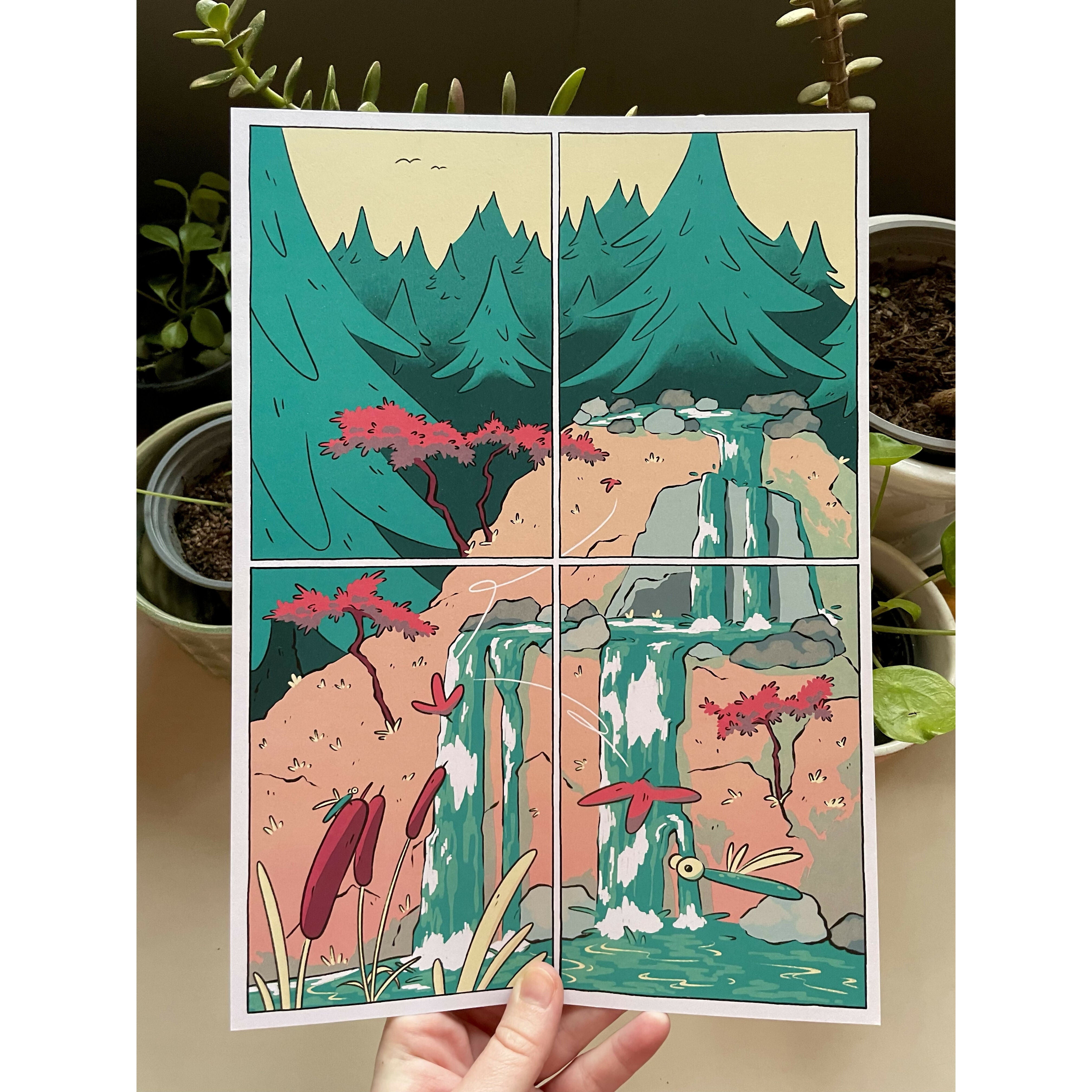 The Quiet Cascade A4 Print