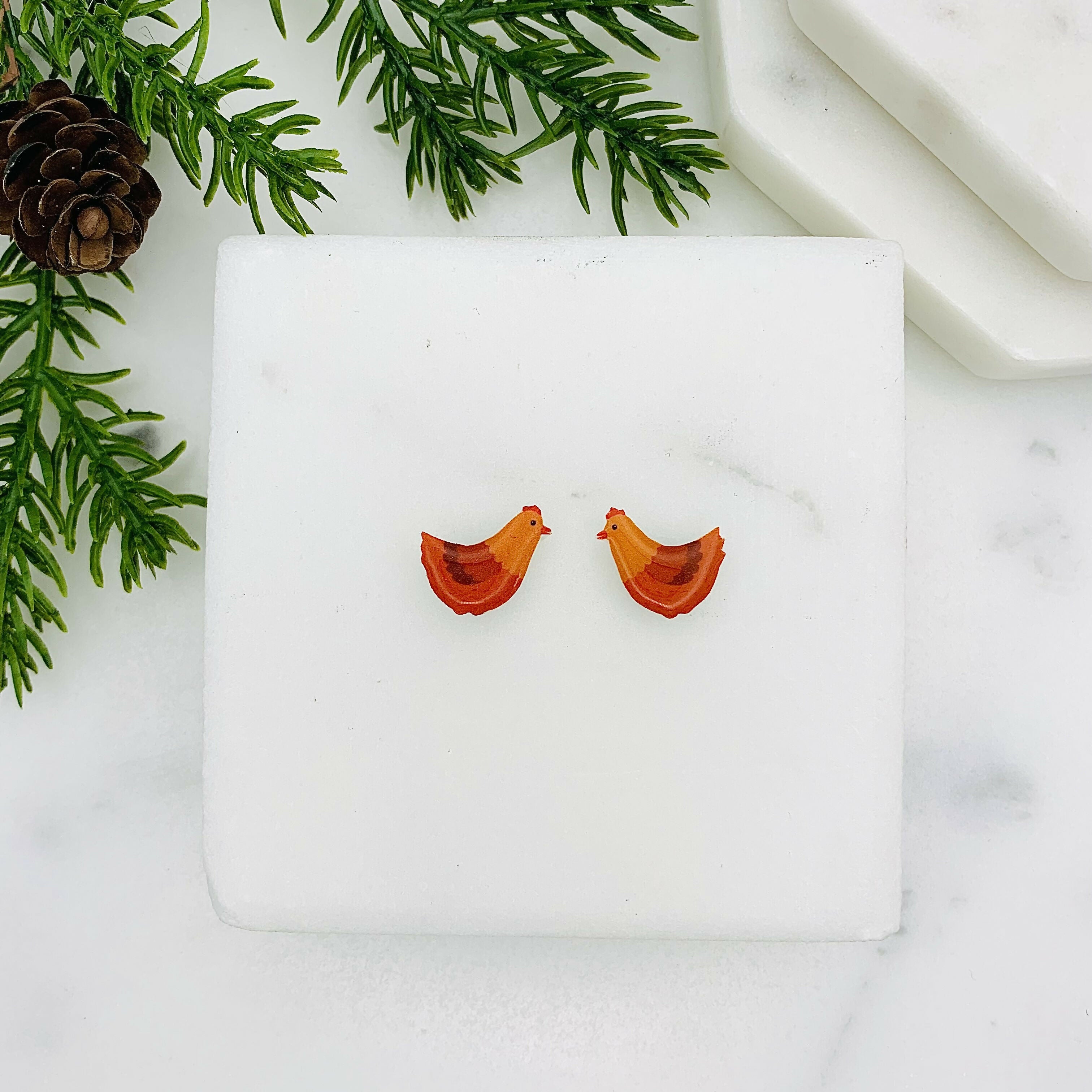 Chicken/Hen Stud Earrings