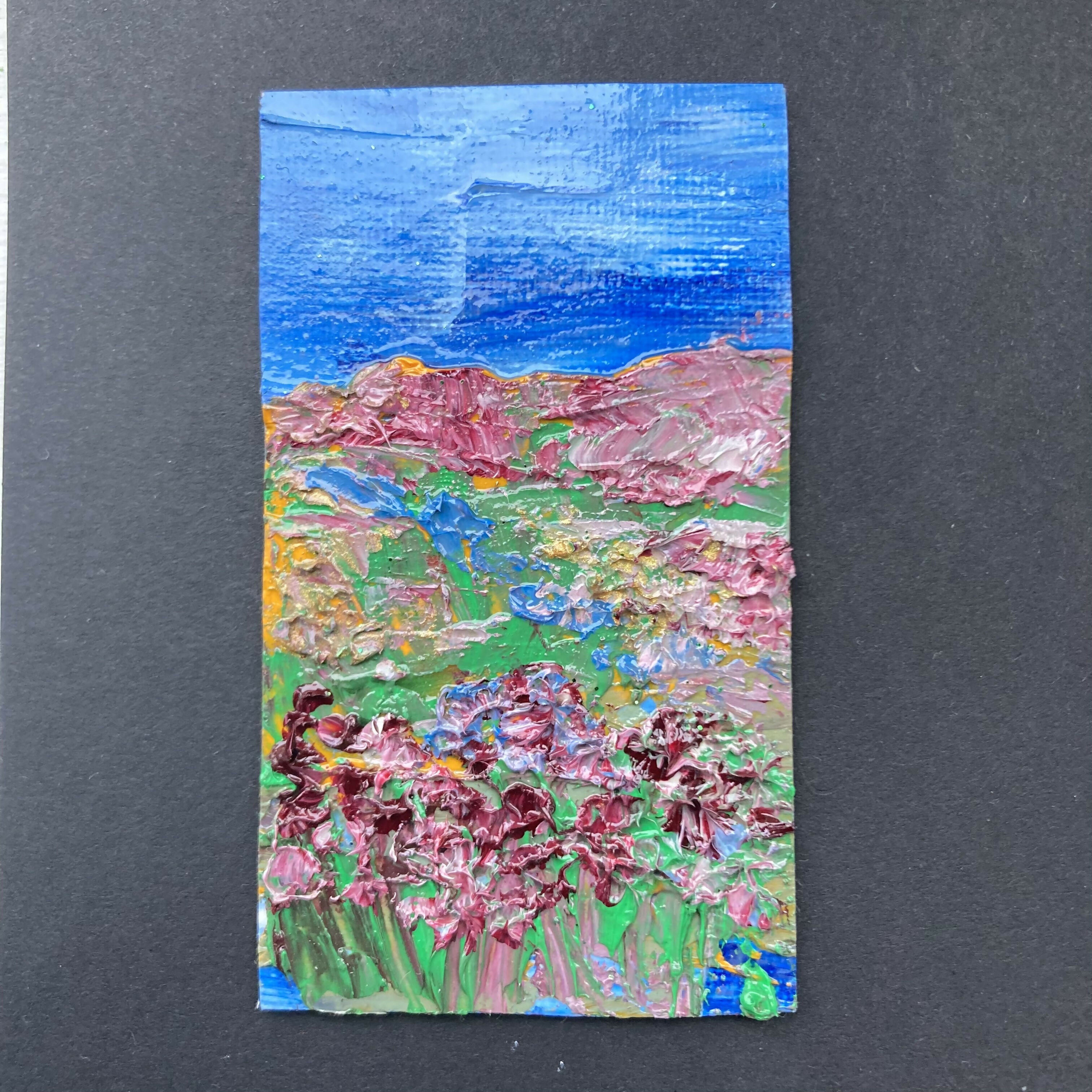 Heather By Beck - Original Oil Painting Mini Canvas Fridge Magnet