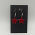 Red Enamel Star Earrings