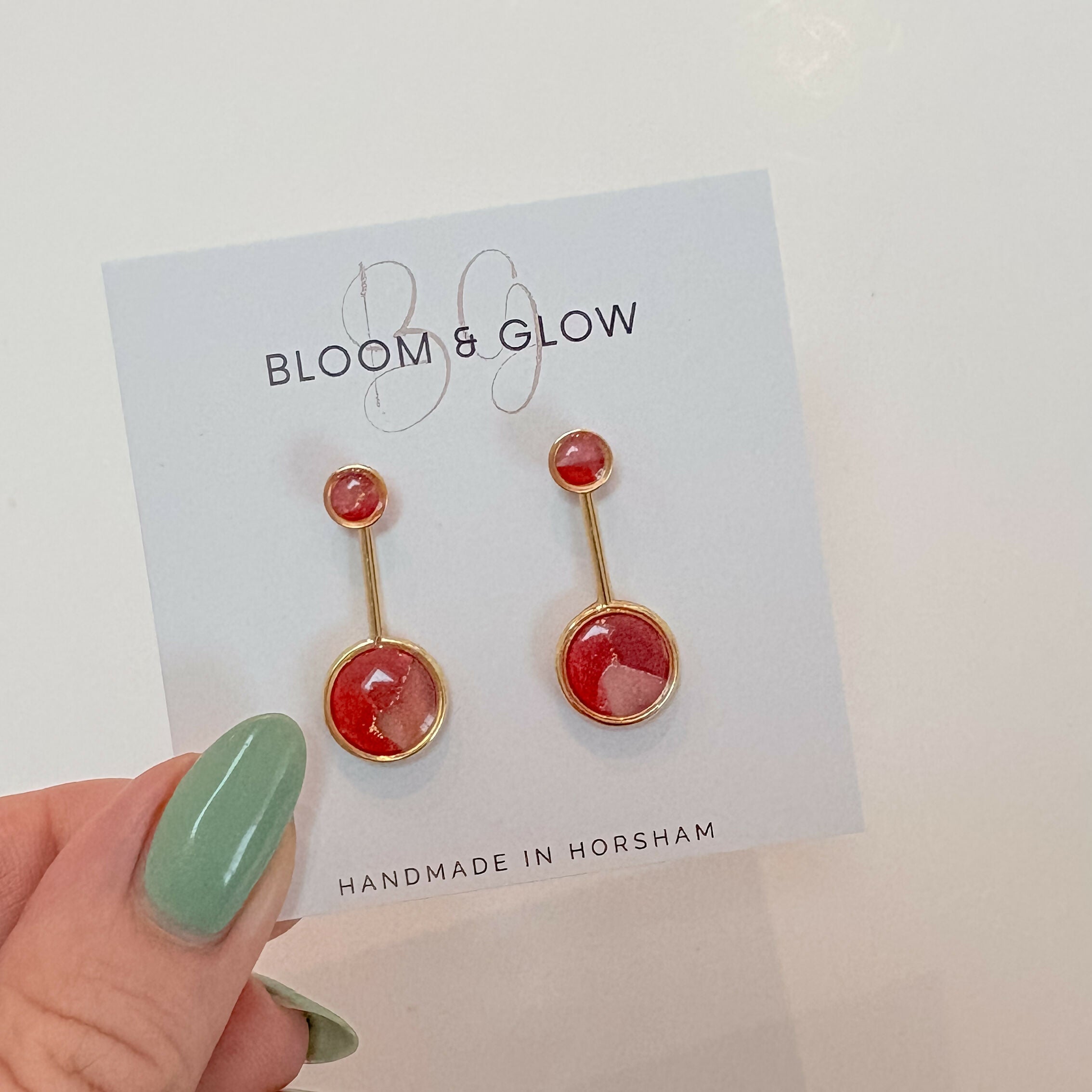 Double Circle 2 in 1 Drop Earrings