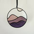 Purple Mountainscape Stained Glass Suncatcher