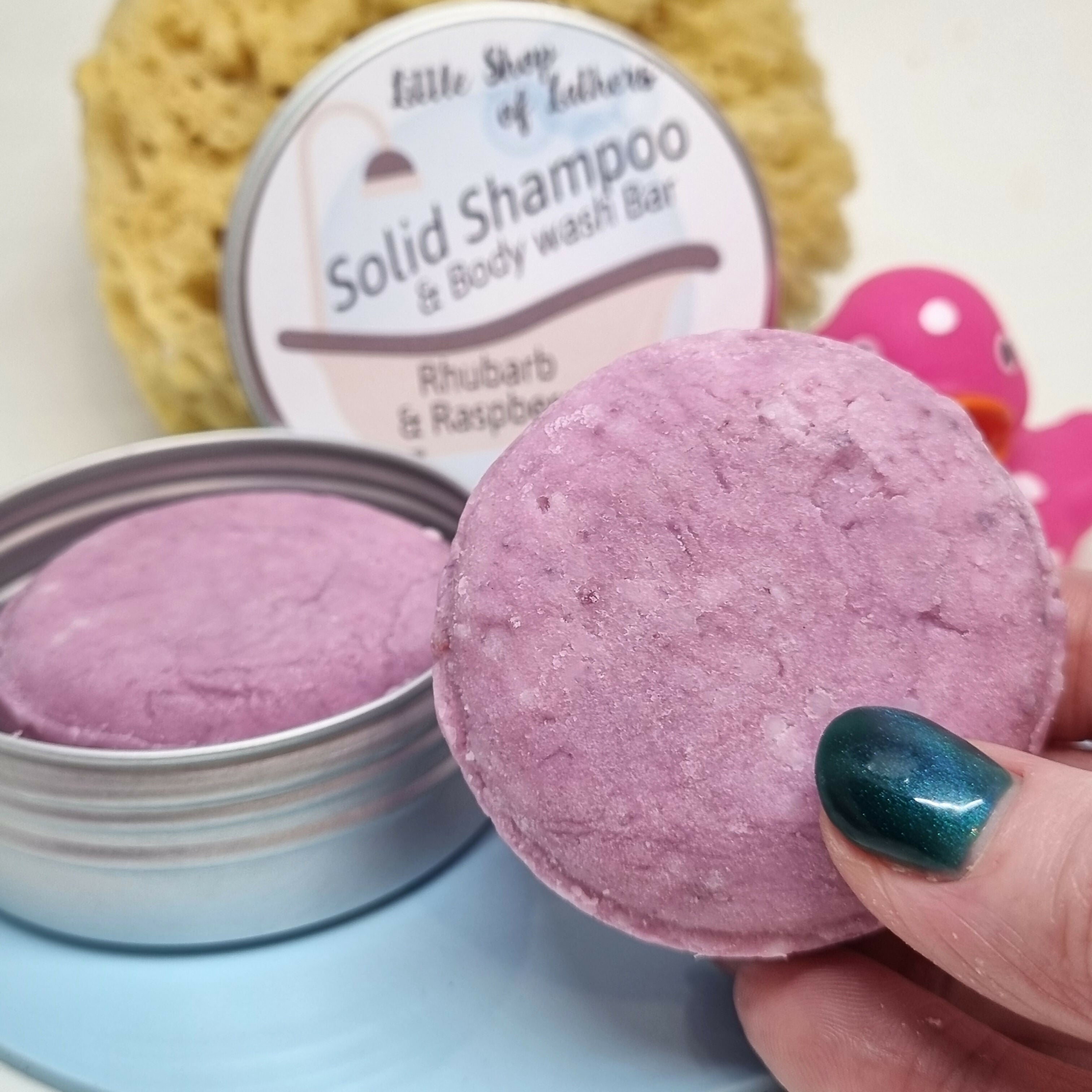 Solid Shampoo Bar & Body Wash - Rhubarb & Raspberry