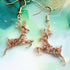 Handmade Glitter Reindeers Christmas Earrings