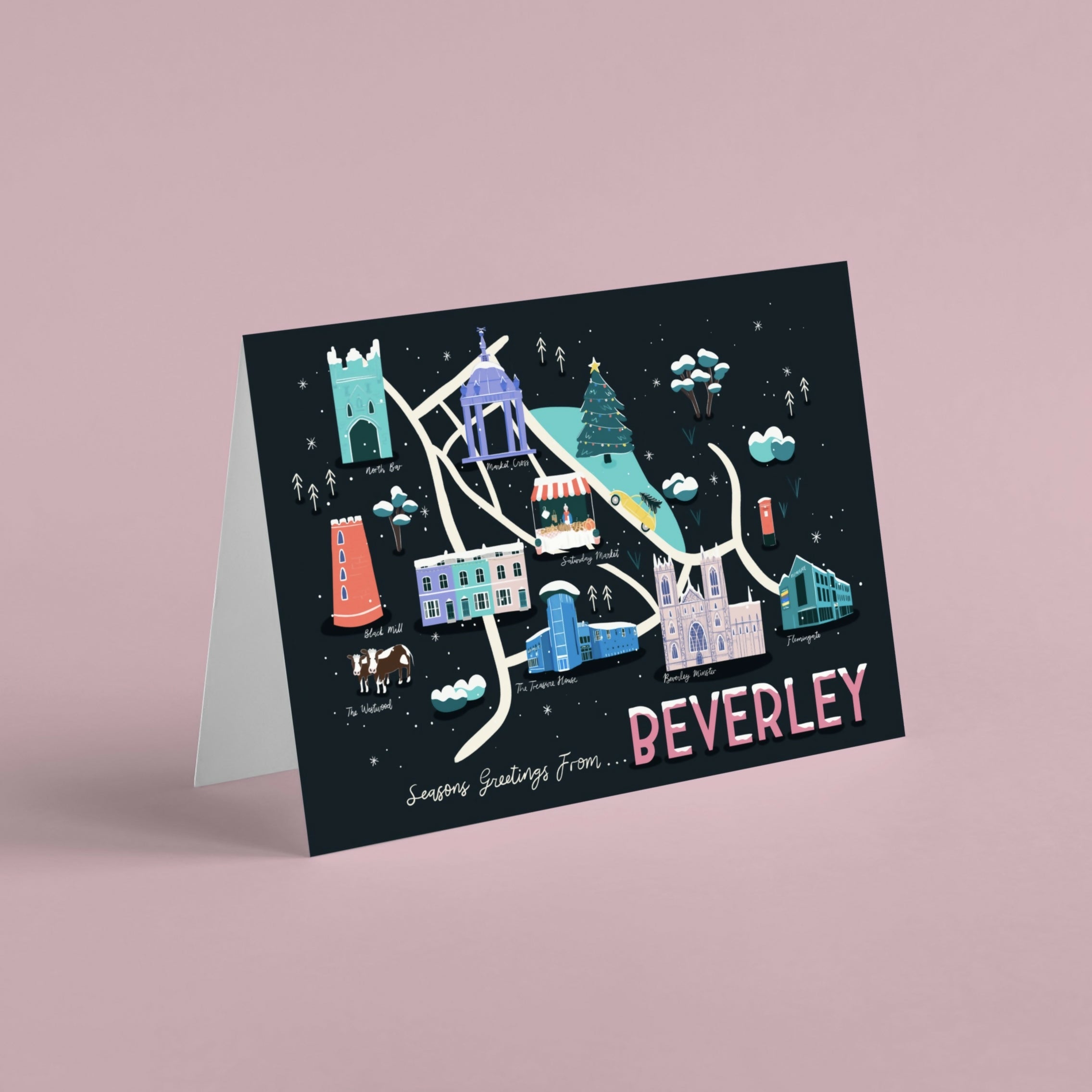Beverley Map Christmas Card