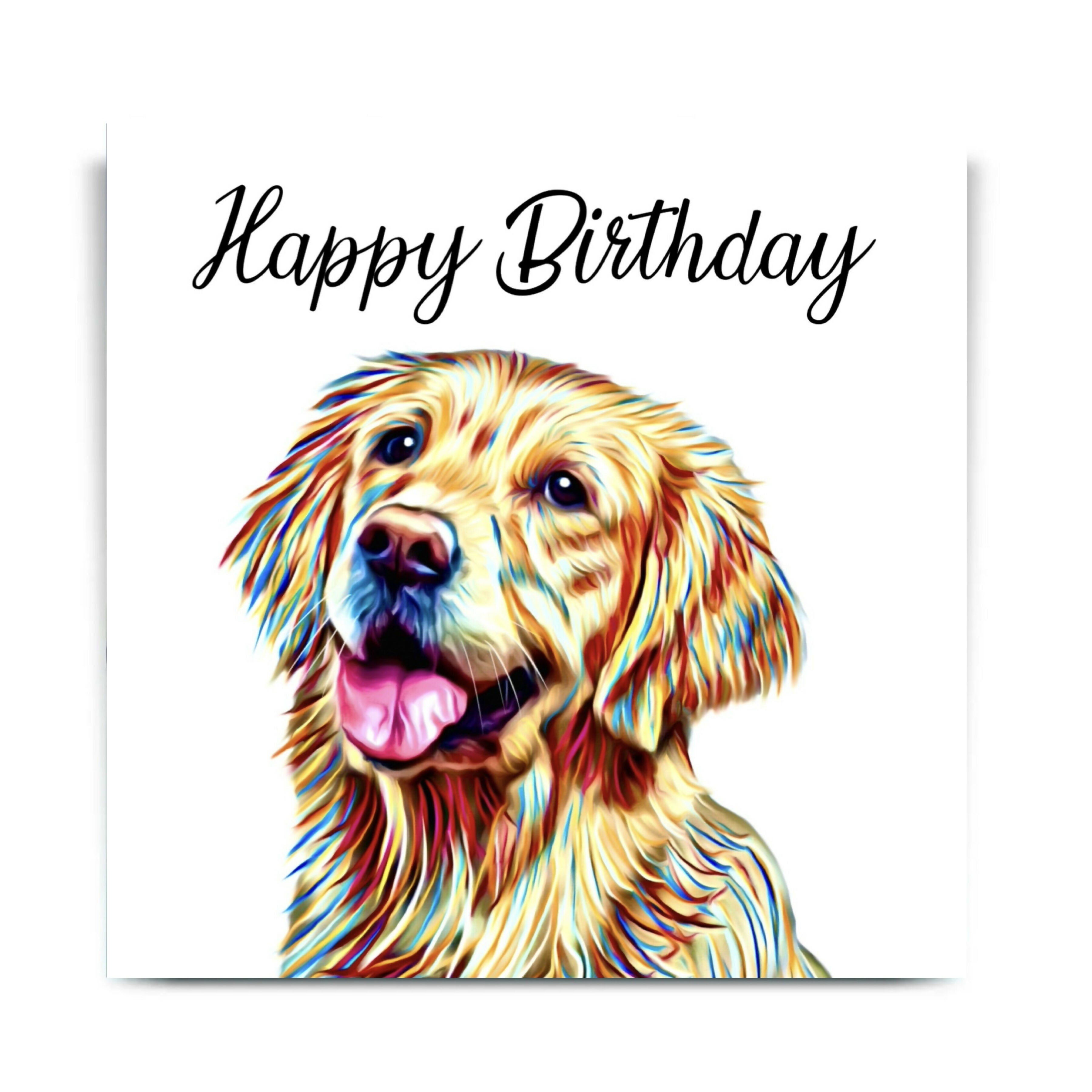 GOLDEN RETRIEVER DOG GREETINGS CARD