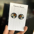 Crystal Embroidery Earrings (Small circle)