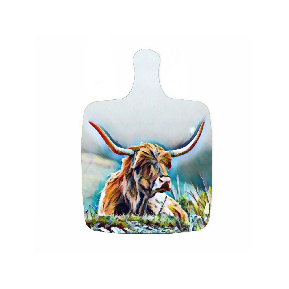 MELAMINE CHOPPING BOARD - HIGHLAND COW