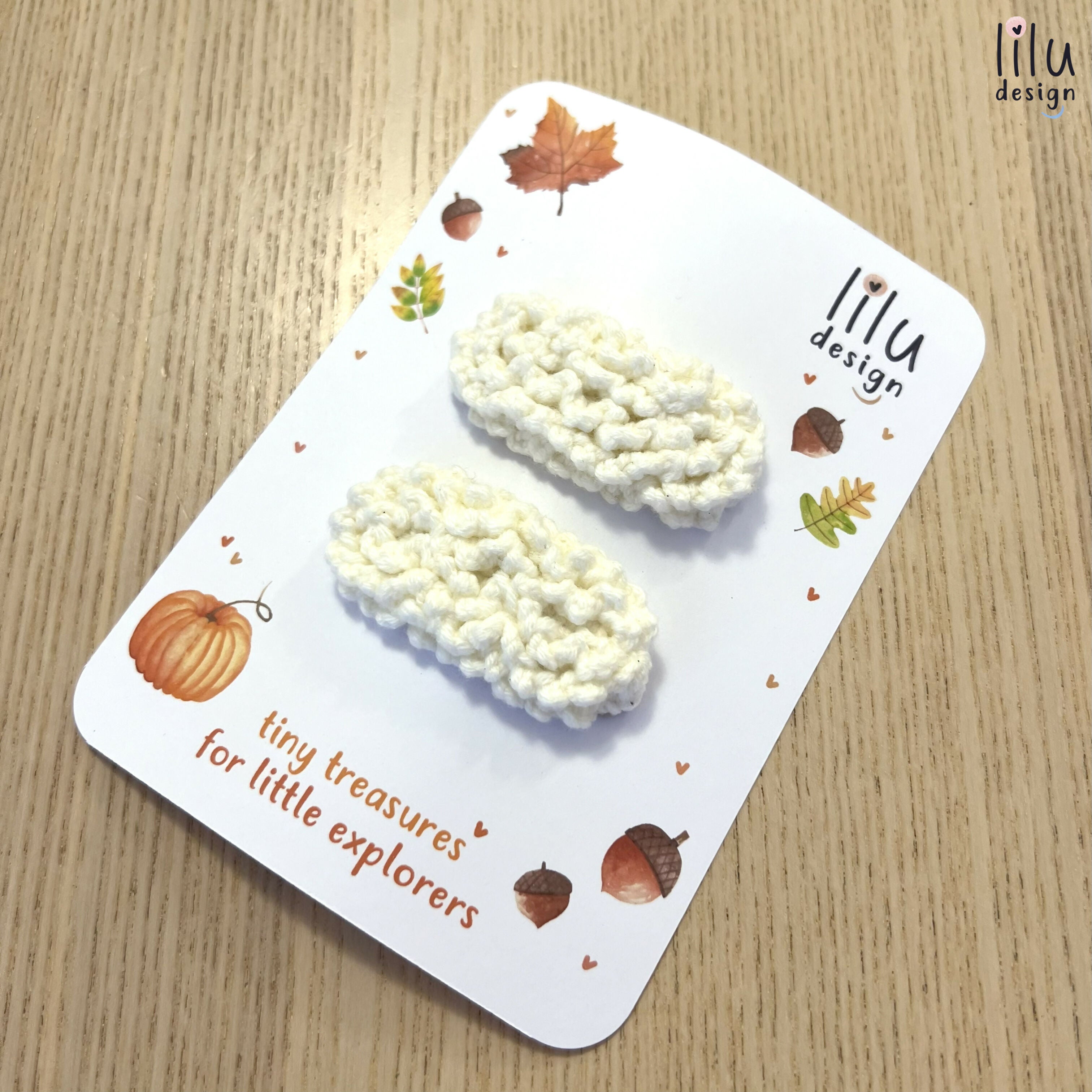 Crochet Hair Clip Set - Fluffy