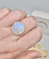 White Moonstone Ring Size S 1/2