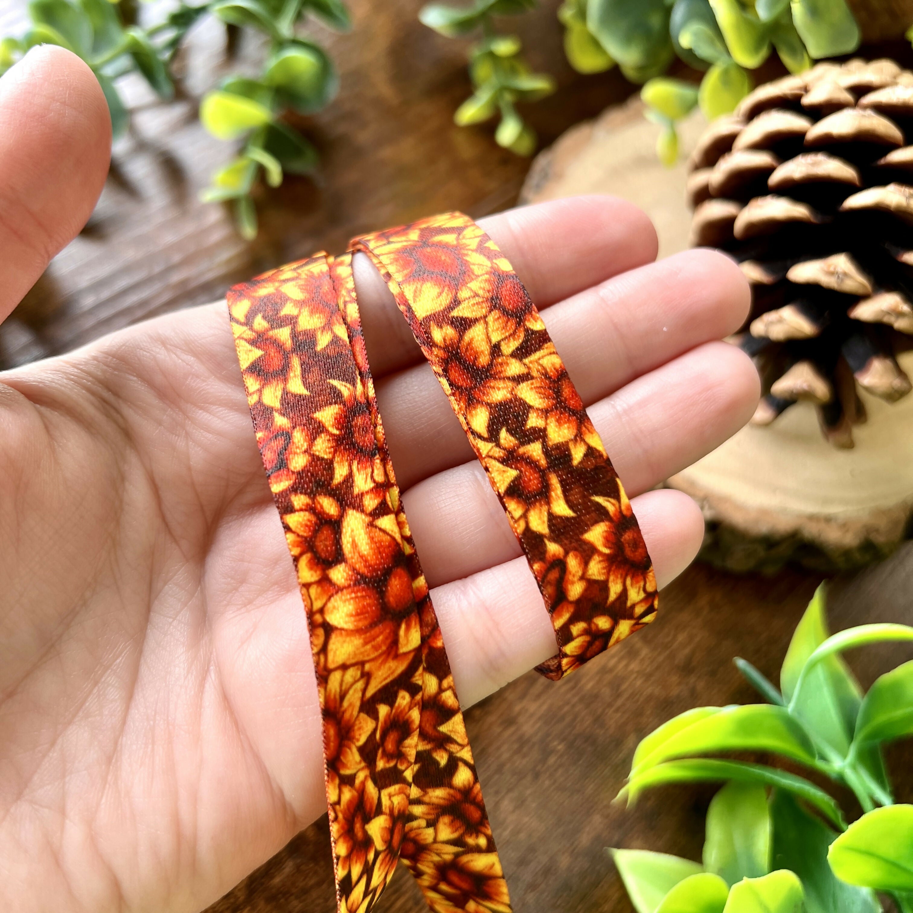 Sunflower Lanyard | Floral Accessory for Keys | Art & Soul