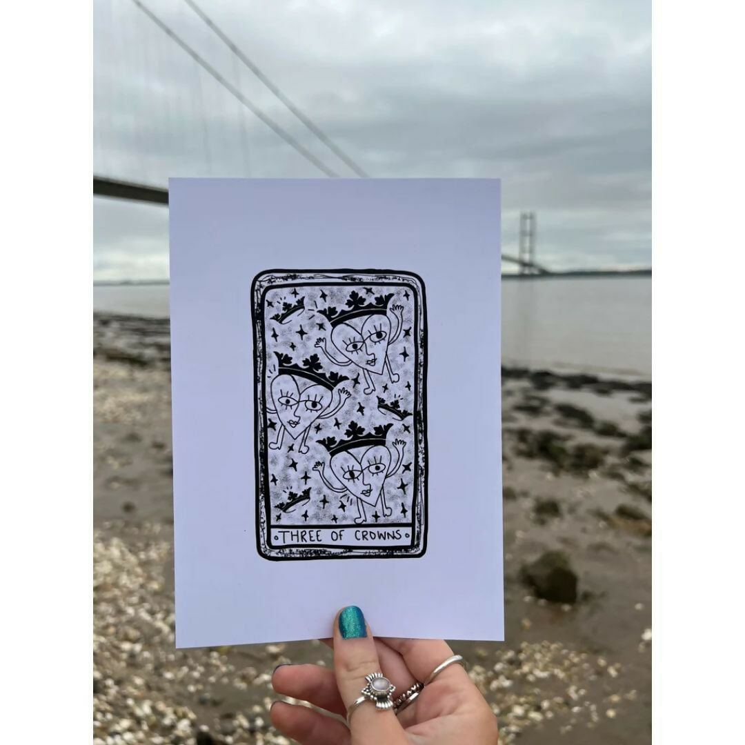 A5 Three of Crowns Print