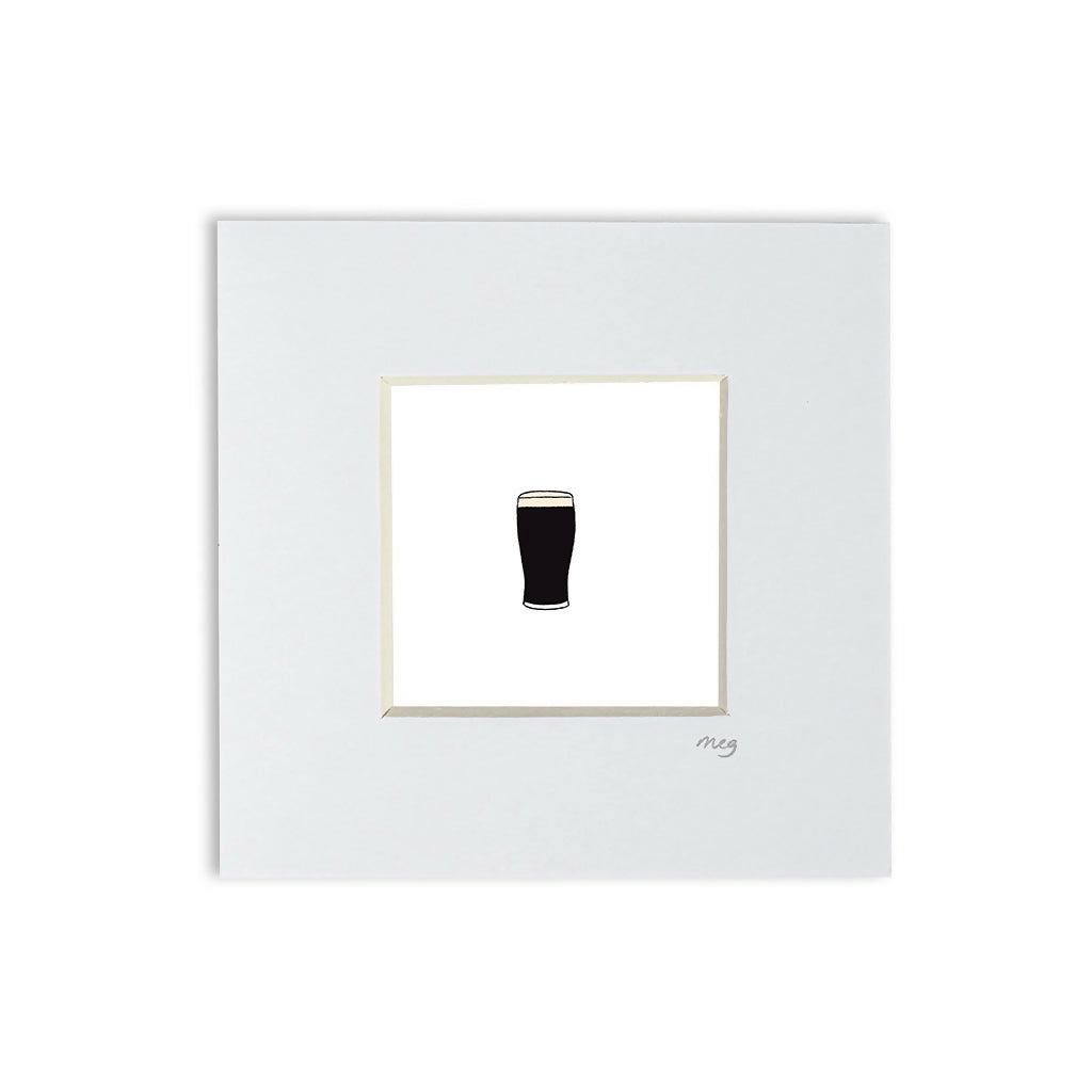 Pint 4x4" Mounted Mini Print