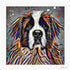 St BERNARD DOG COLOUR SPLASH MOUNTED ARTWORK