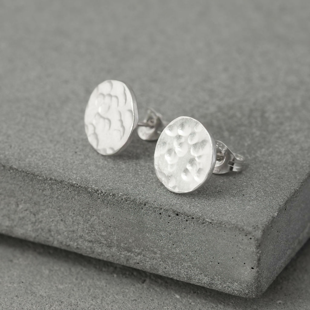 Full Moon Hammered Studs