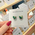 Emerald Crystal Effect Stud Earrings