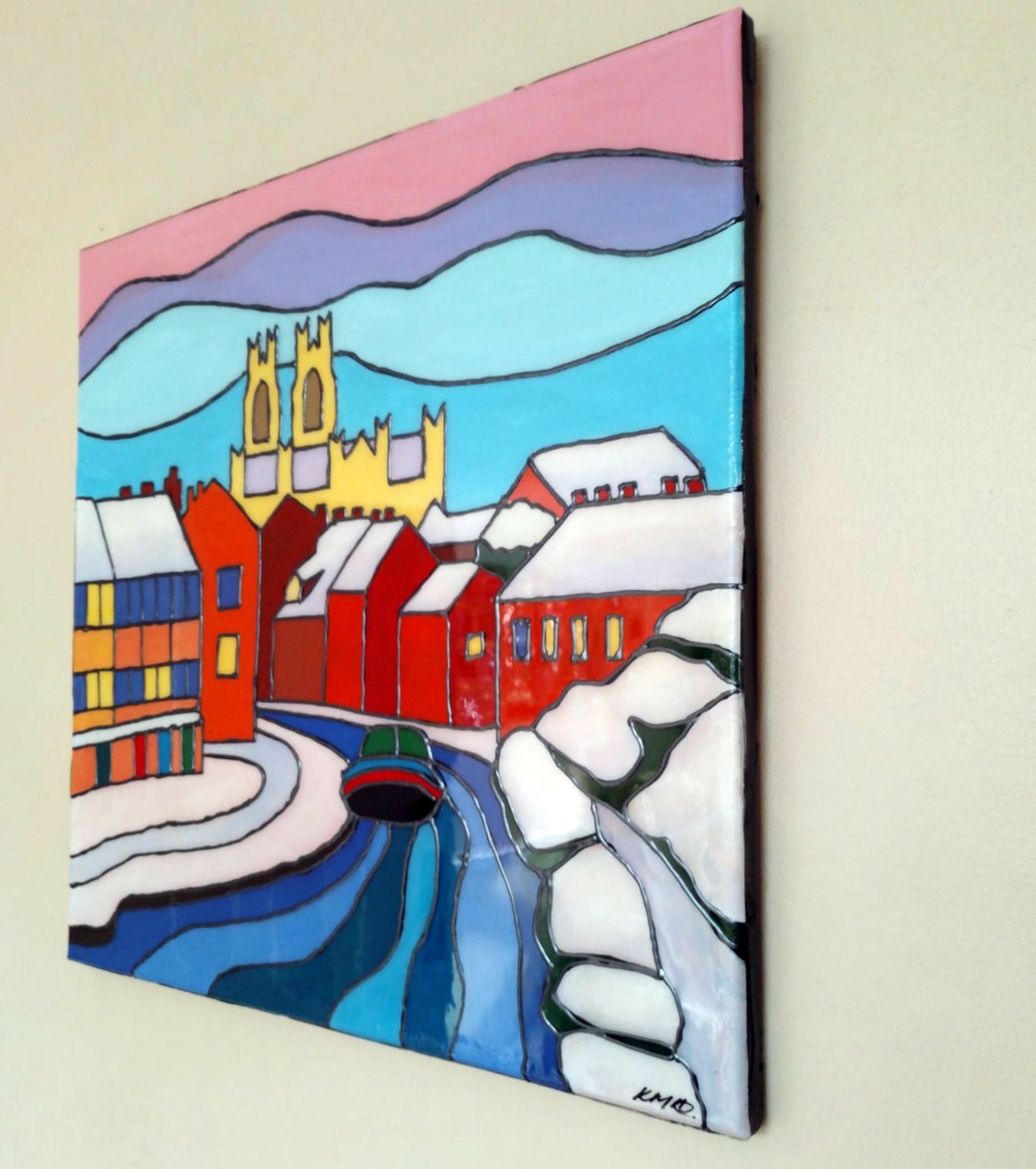 Original Painting - Beckside In Snow