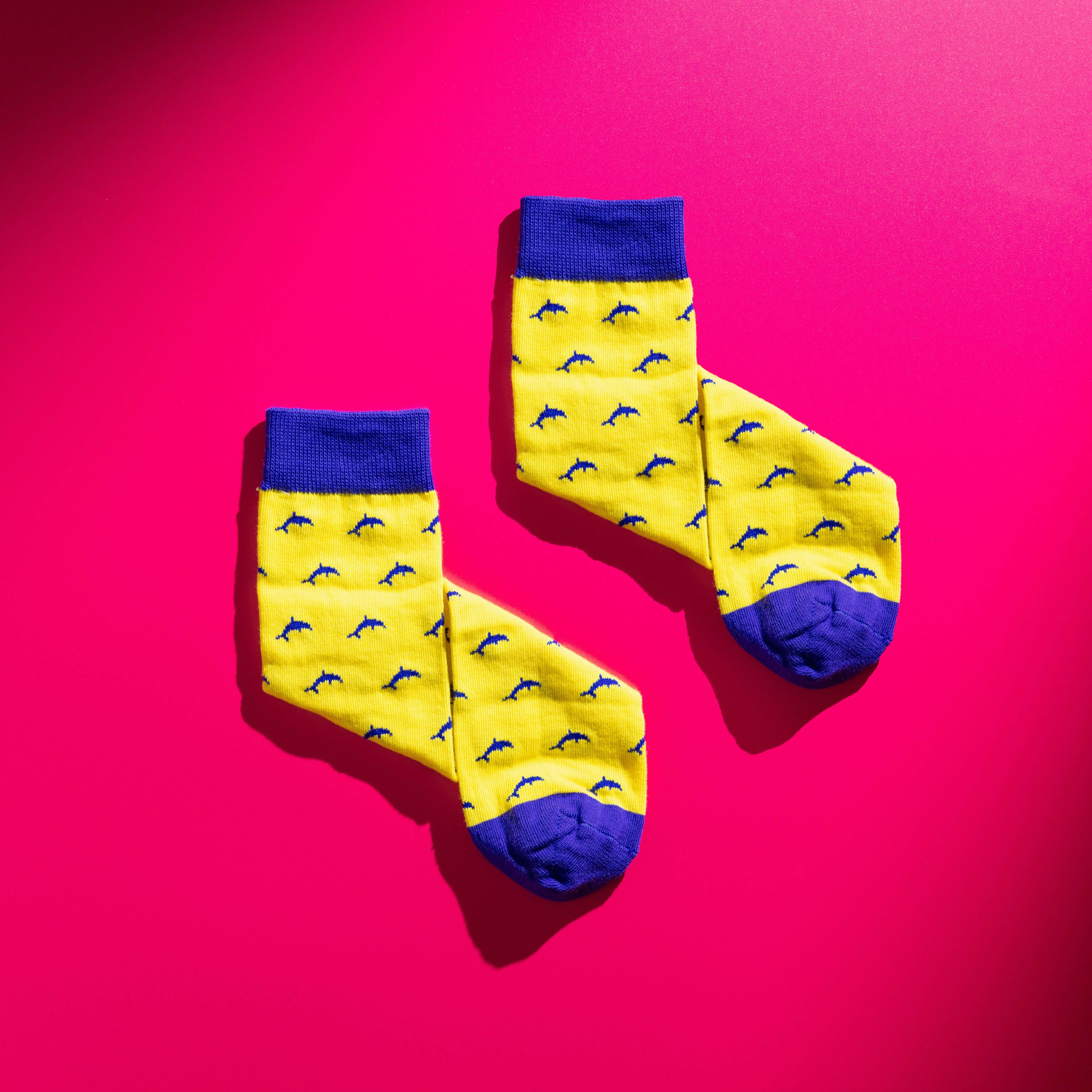 Persona Blue Dolphin Pattern Egyptian Cotton Men's Socks | UK 6.5 - 11