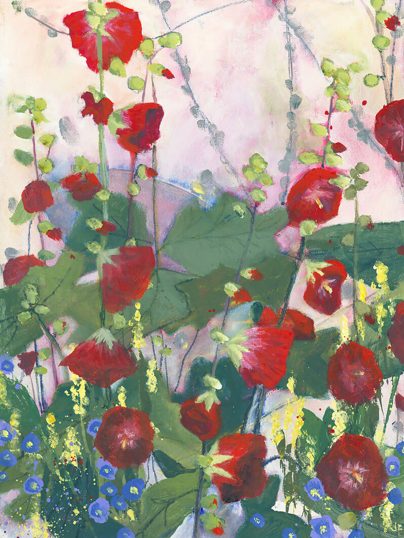 #0404 hollyhocks sm