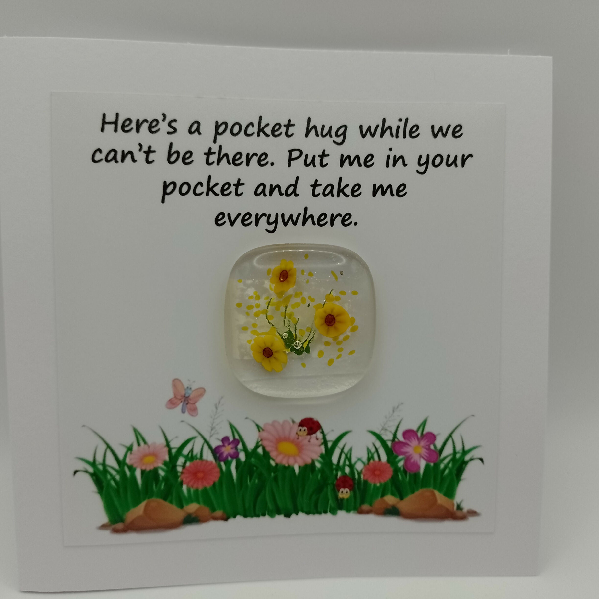 Fused Glass Pocket Hug Card
