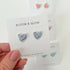 Pastel Heart Studs with Silver Edging | Art & Soul