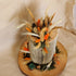 Orange & Cream Corn Arrangement on Wooden Stand