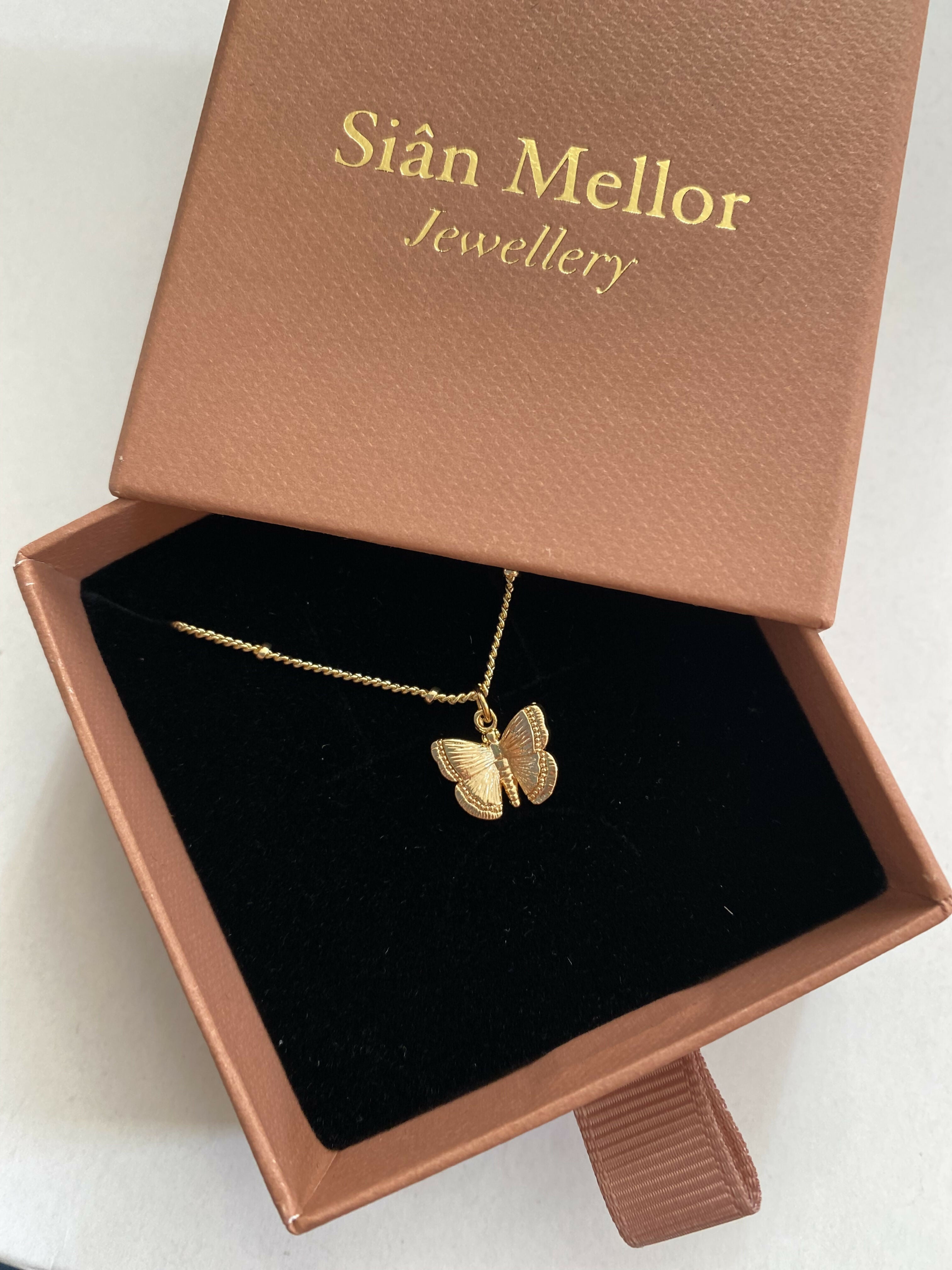 Plain Gold Butterfly Necklace