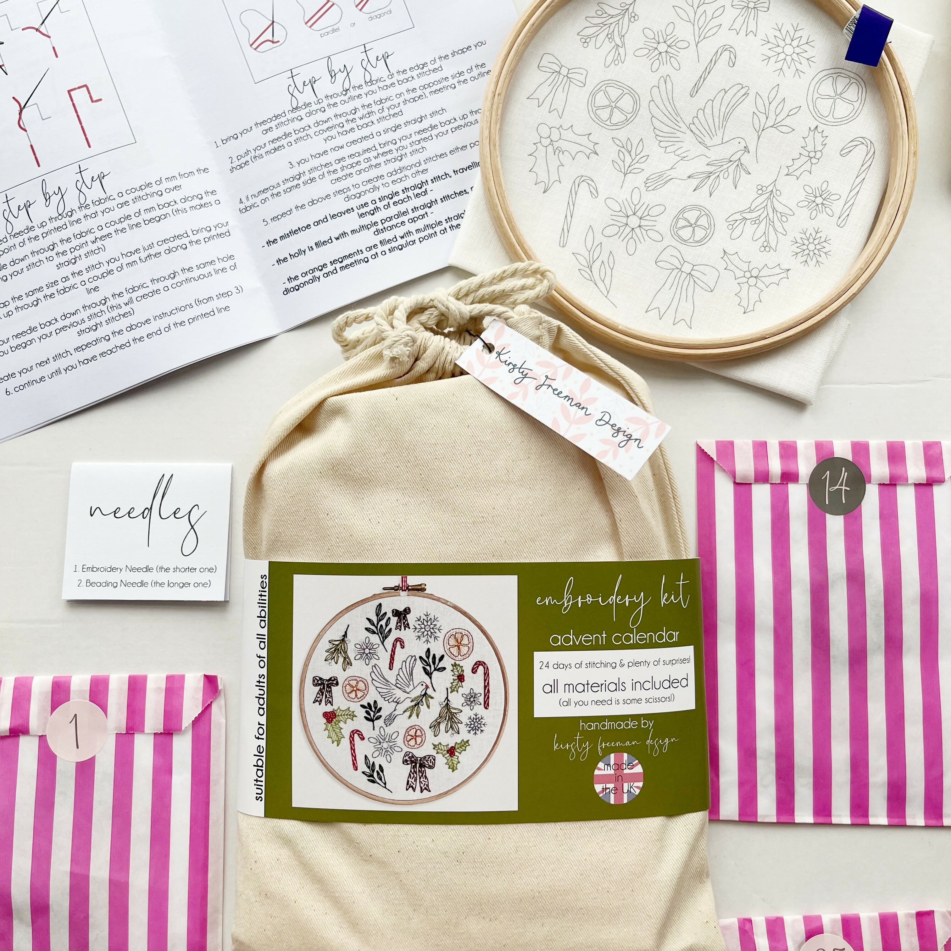 Advent Calendar Embroidery Kit