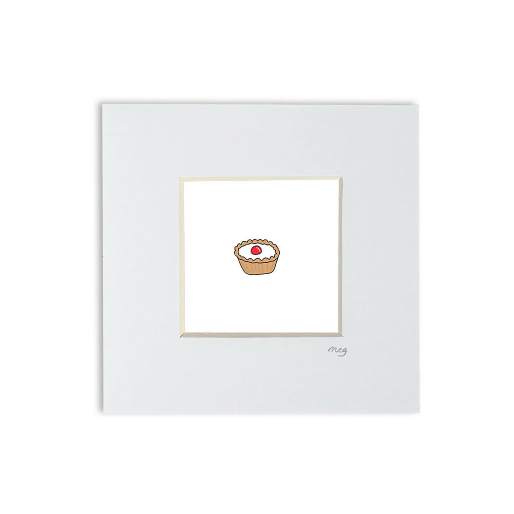 Cherry Bakewell 4x4" Mounted Mini Print