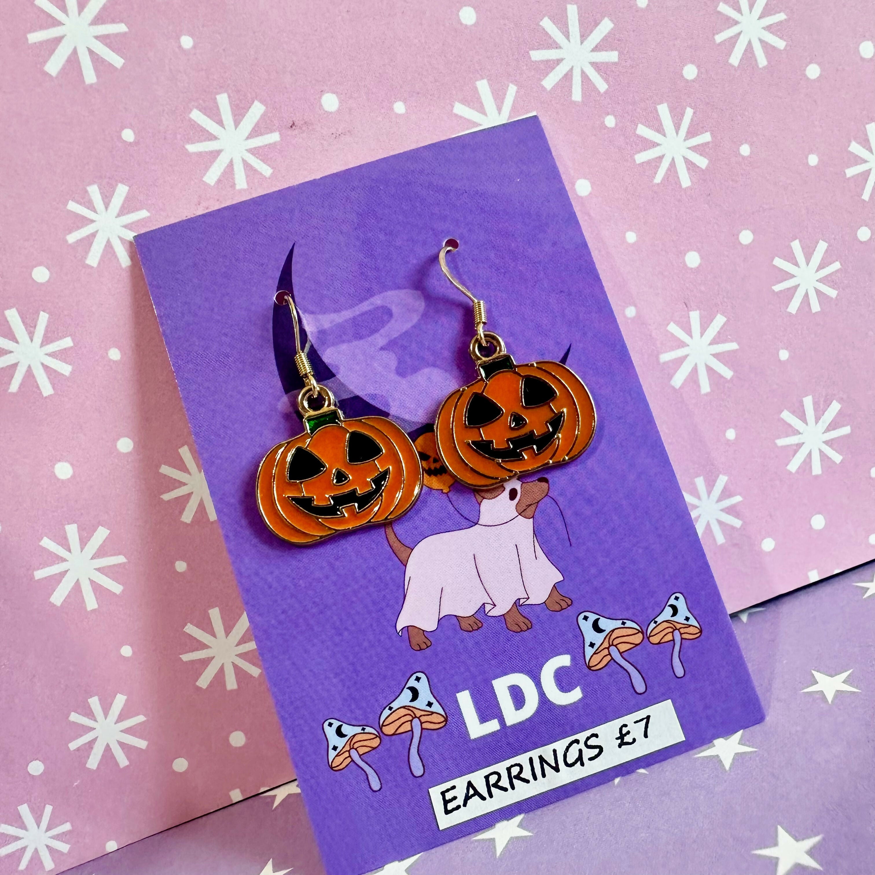 Smiley Pumpkin Earrings