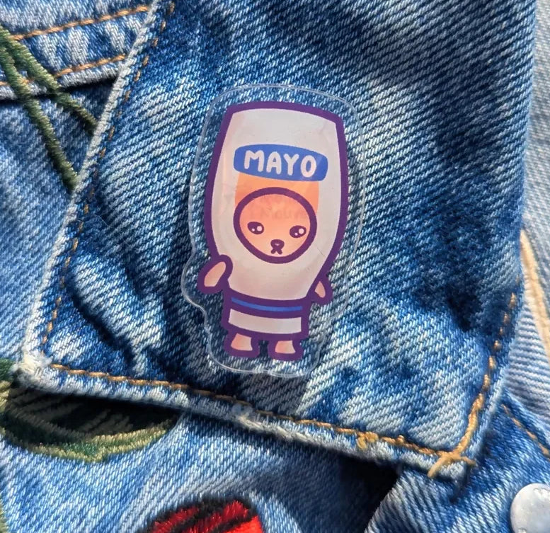 Acrylic Pin Badge - Mayo Cat