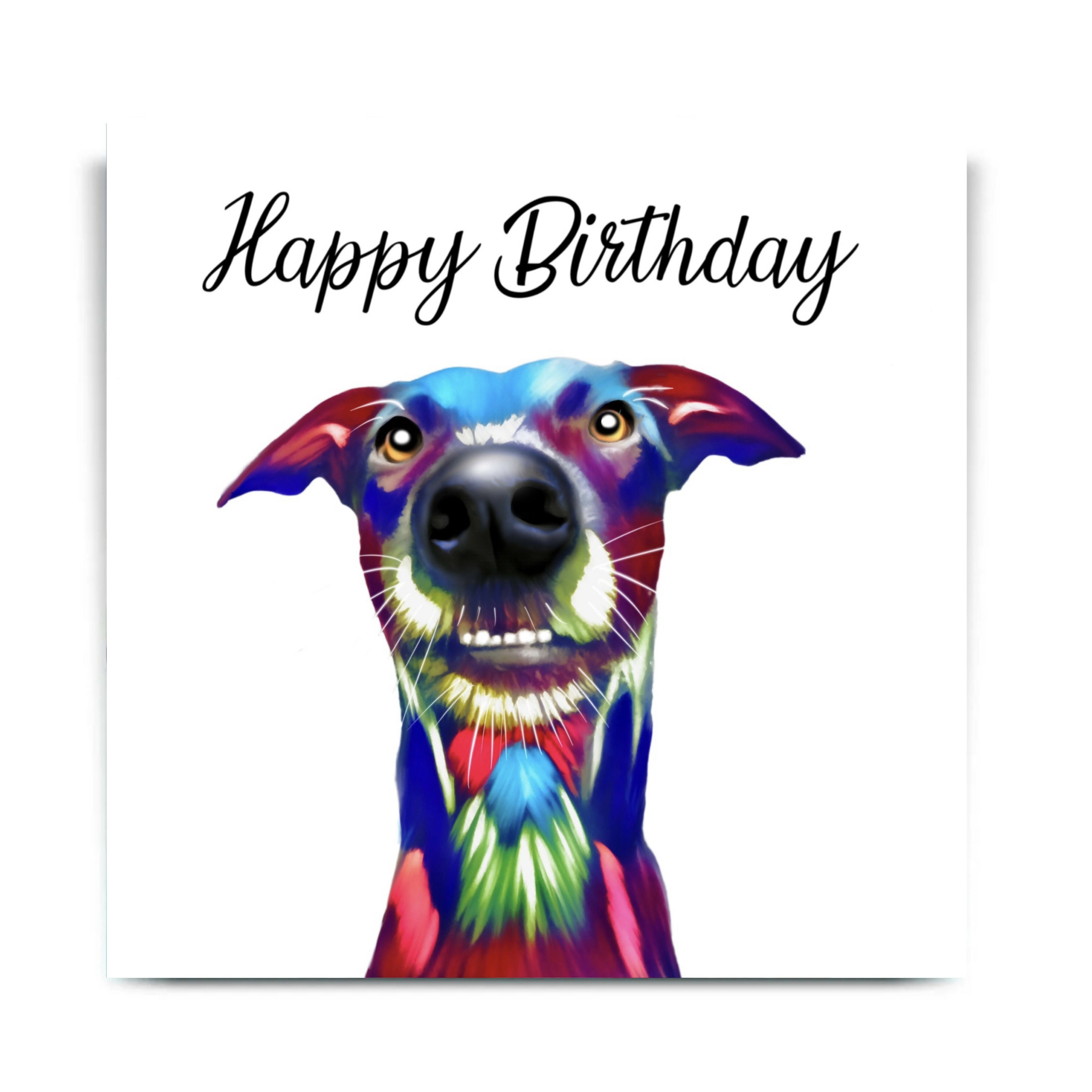 GREYHOUND DOG GREETINGS CARD
