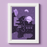 333 Angel Number Print Unframed A4 Purple
