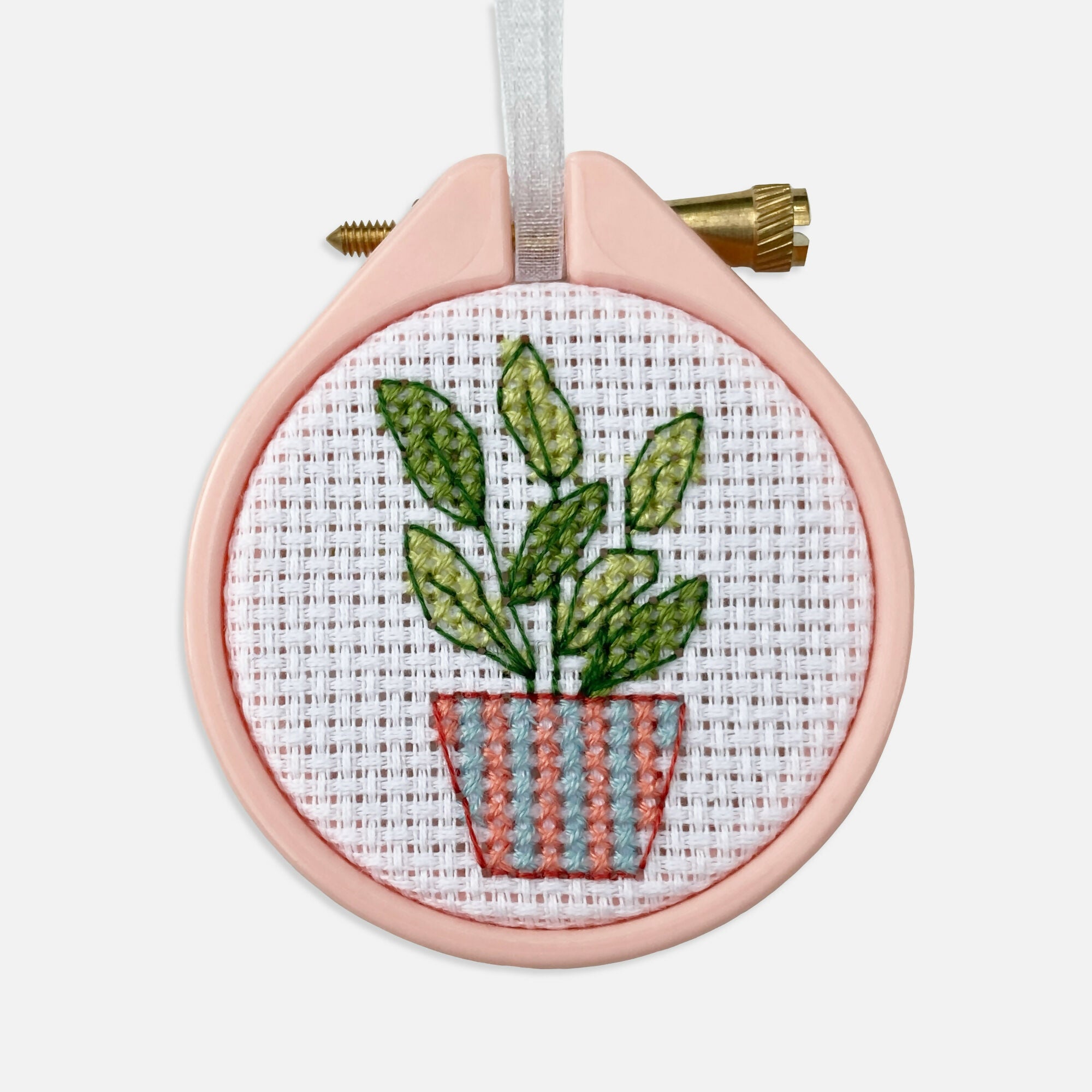 Mini Stripe Plant Cross Stitch Kit