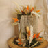 Orange & Cream Corn Arrangement on Wooden Stand