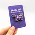 Wooden Pin Badge - Skelly Cat