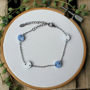 Blue And White Bracelet