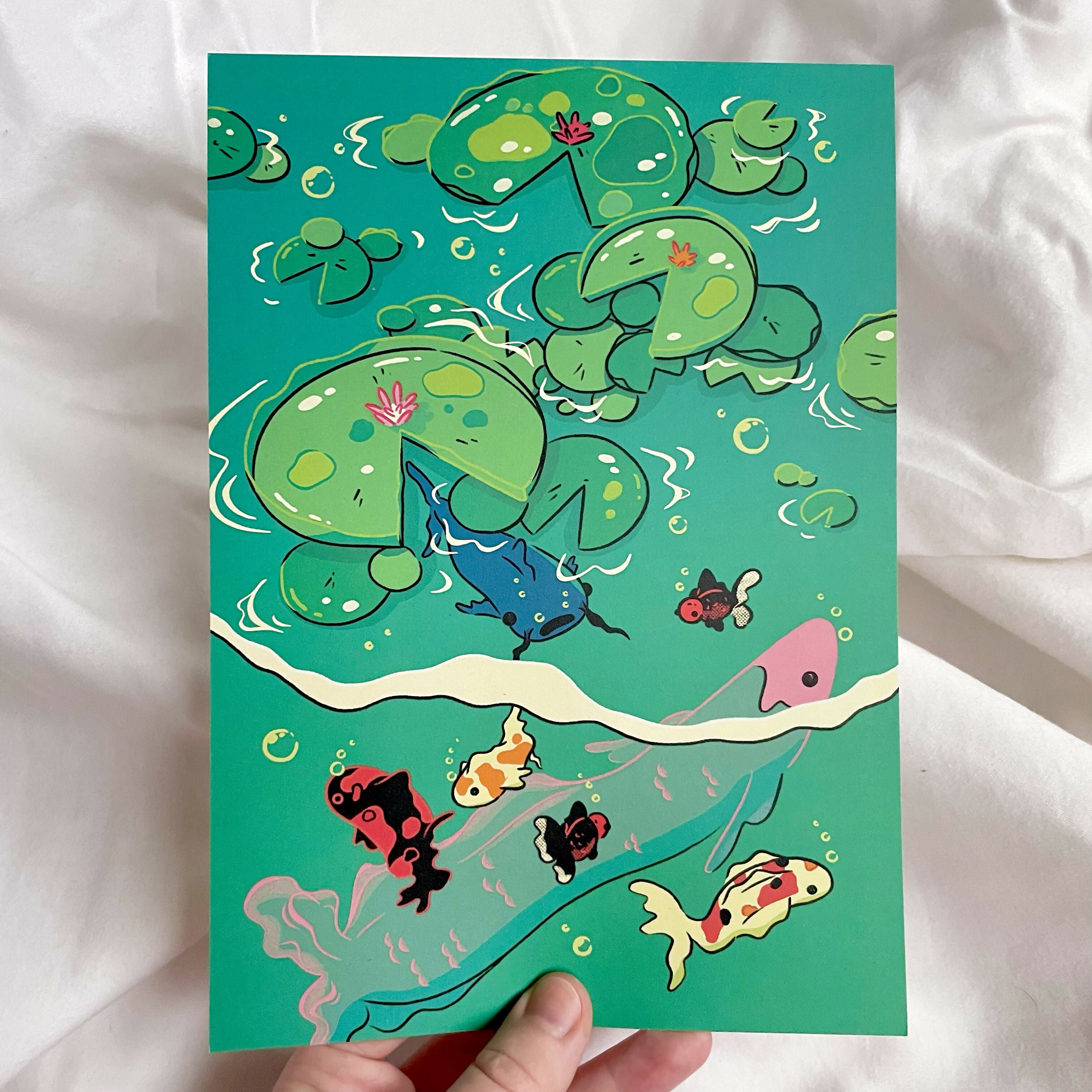 Sound of the Lily Pond A5 Print