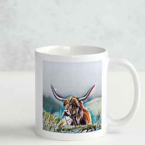 HIGHLAND COW DESIGNED MUG