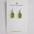 Green Rectangle Earrings