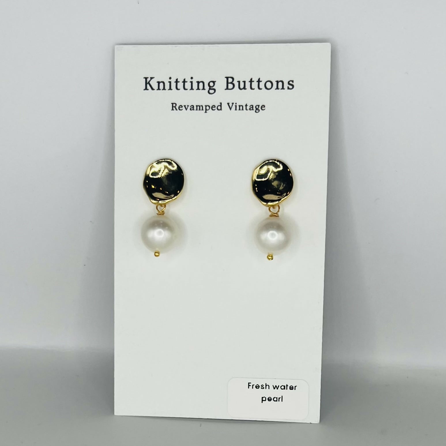 Revamped Vintage Earrings - Circle Texture Stud
