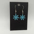Mid Blue Flower Enamel Earrings