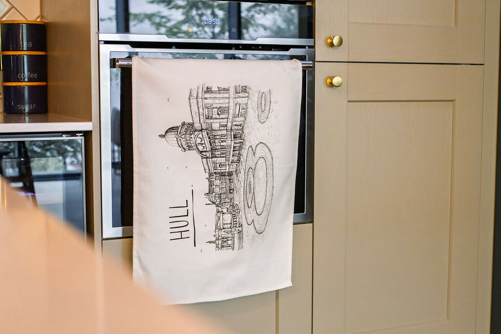 Hull Skyline Tea Towel