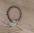 Tibetan Silver Toggle Catch Bracelet with Bronze Hematite and Faceted Grey Hematite.