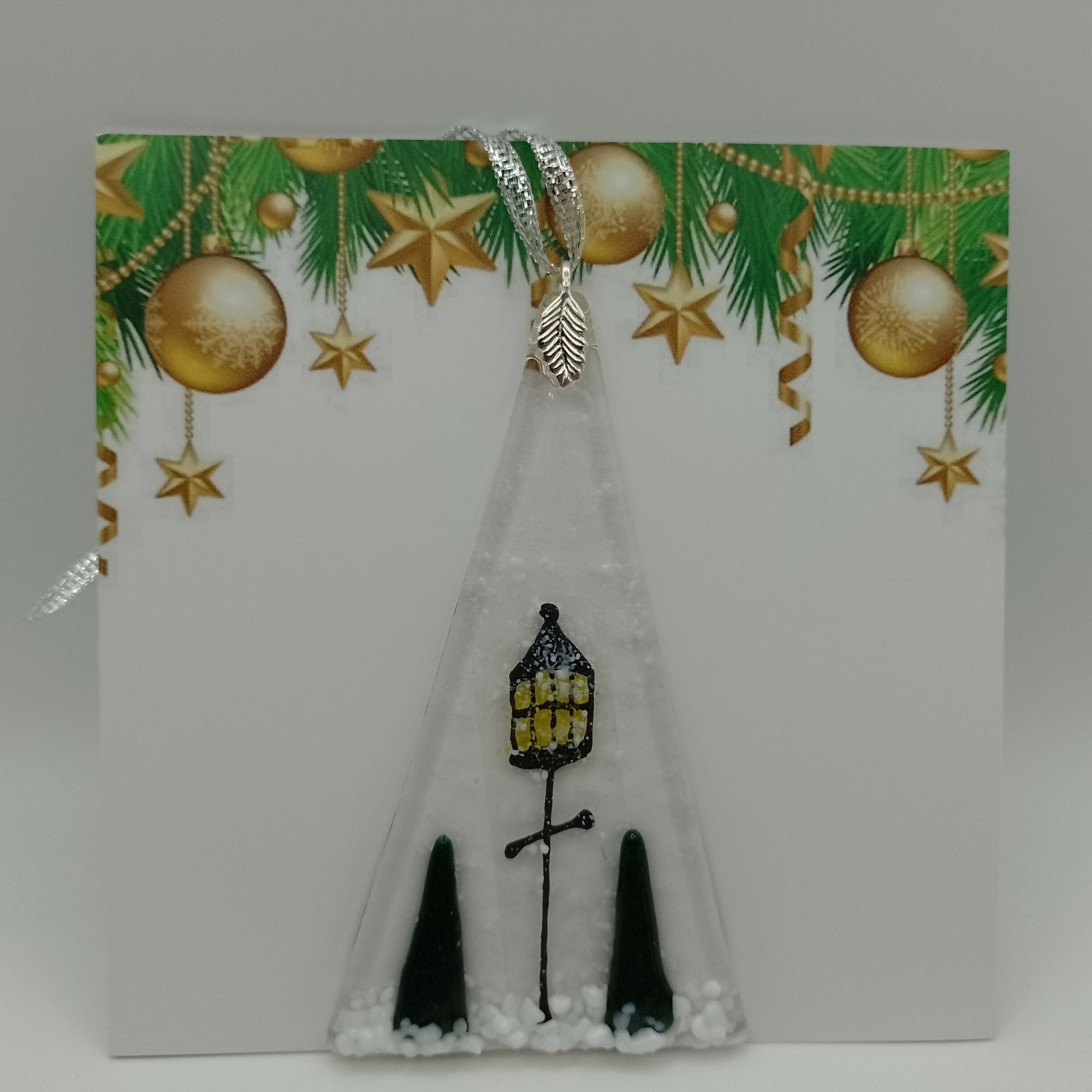 Fused Glass Christmas Card