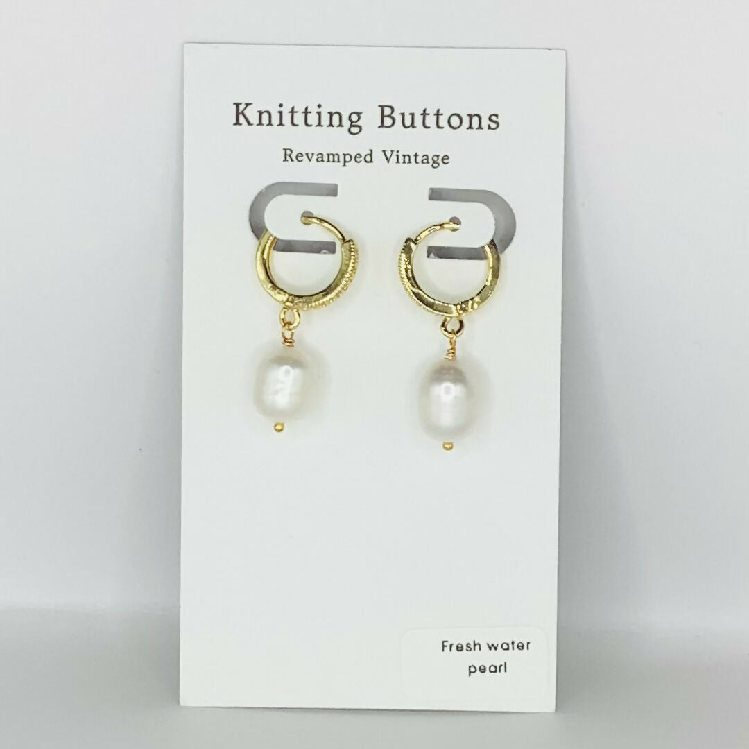 Revamped Vintage Earrings - Huggie Hoop