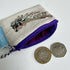 Small Coin Purse - Embroidered Feathers