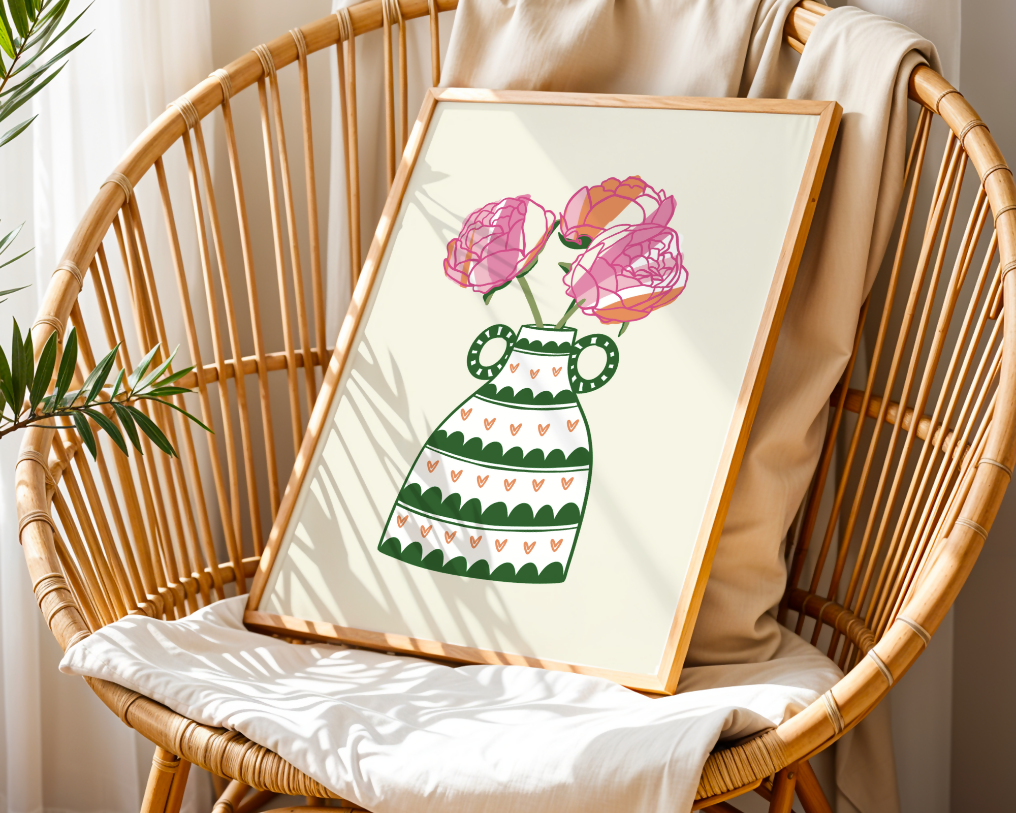 Peonies Vase Print