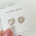 Ivory Shimmer Stud Earrings | Handmade Elegance | Art & Soul