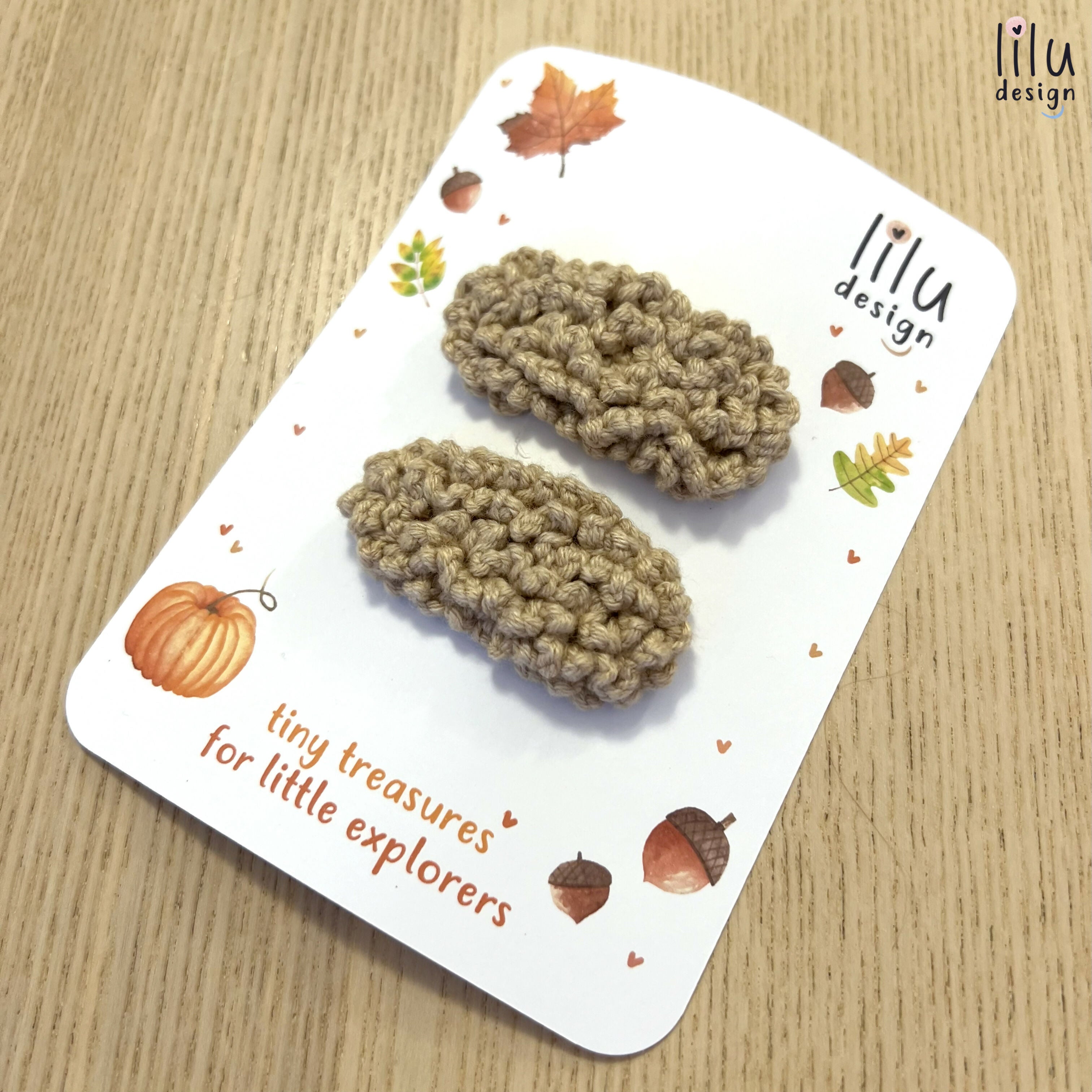 Crochet Hair Clip Set - Fluffy